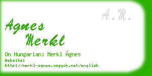 agnes merkl business card