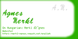 agnes merkl business card